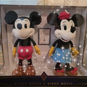 Disney Mickey and Minnie Mouse Plush Set - Red, Yellow, Blue